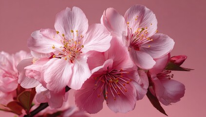 Close-up of delicate pink cherry blossoms (6)