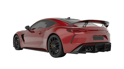 red car isolated on white