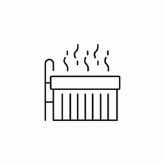 hot tub with steam icon sign vector