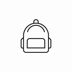 school backpack with pocket icon sign vector