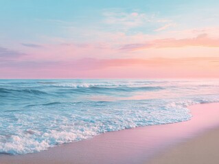 Pastel beach sunset