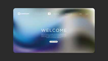 Fototapeta premium Professional website homepage design with 'Welcome' message and navigation elements