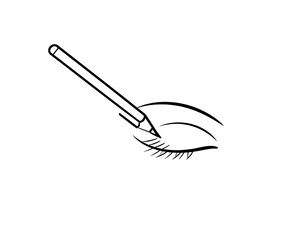 Eye makeup application graphic
