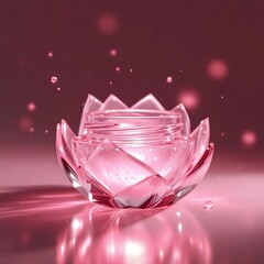 Minimalist serum bottle with luxurious blurred background