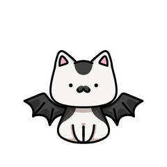 [Halloween Edition] Bat - Mustache cat