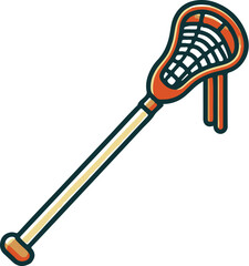 Lacrosse Stick with Mesh Clipart