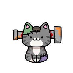 [Halloween Edition] Frankenstein - Tabby cat