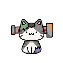 [Halloween Edition] Frankenstein - Tabby cat