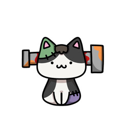 [Halloween Edition] Frankenstein - Tuxedo cat