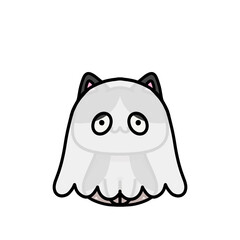 [Halloween Edition] Ghost - Tuxedo cat