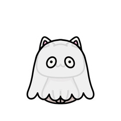 [Halloween Edition] Ghost - White cat