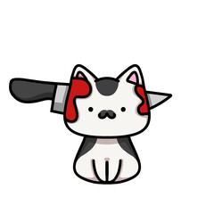 [Halloween Edition] Kitchen - Mustache cat