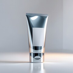 
Creative cream mockup with holographic effect and sparkles