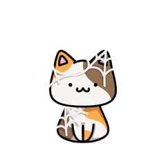 Fototapeta premium [Halloween Edition] Web - Calico cat