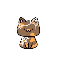[Halloween Edition] Web - Calico cat