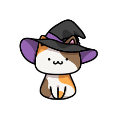 [Halloween Edition] Witch hat - Calico cat