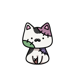 [Halloween Edition] Zombie - Mustache cat