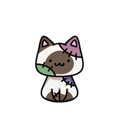 Fototapeta premium [Halloween Edition] Zombie - Siamese cat