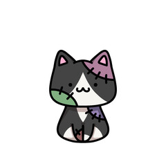 [Halloween Edition] Zombie - Tuxedo cat