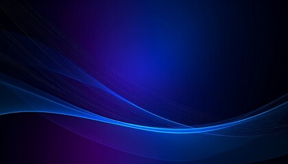 Fluid, vibrant blue and dark purple abstract design showcasing smooth, flowing lines.