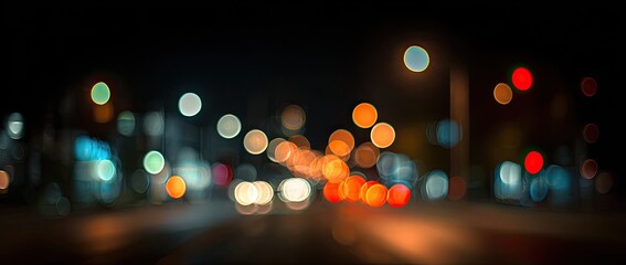 Night city lights bokeh (1)