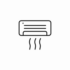 air conditioner blowing cold icon sign vector
