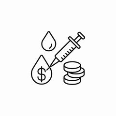 blood money transfer icon sign vector