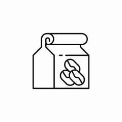 coffee bag icon icon sign vector