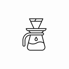 coffee drip brew icon sign vector