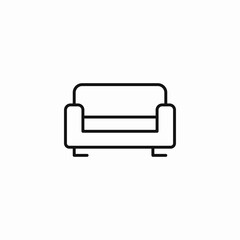 comfortable sofa seat icon sign vector