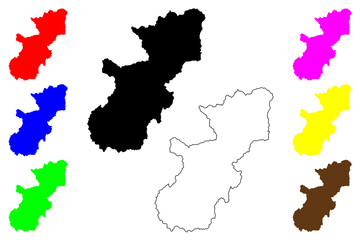 Obraz premium Ueda city (Japan, Nihon-koku or Nippon-koku, Chubu region) map vector illustration, scribble sketch Ueda-shi map