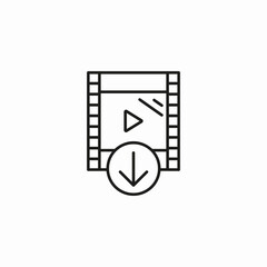 download video icon icon sign vector