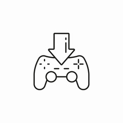 game download icon icon sign vector