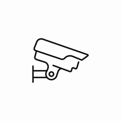 security camera in action icon sign vector