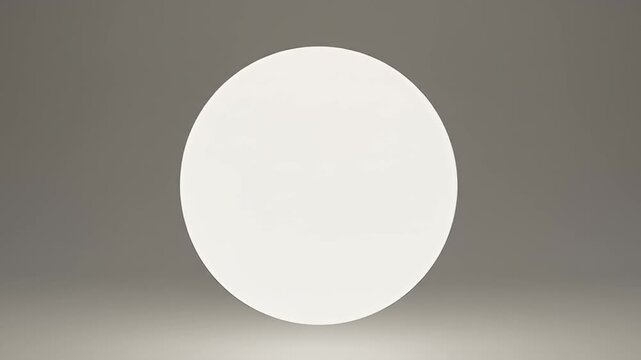 Minimalist composition featuring a large, illuminated circle on a neutral gradient - Powered by Adobe