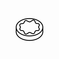 chocolate cookie round icon sign vector