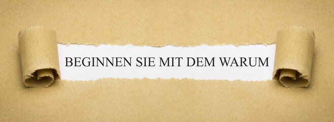 Beginnen Sie mit dem Warum