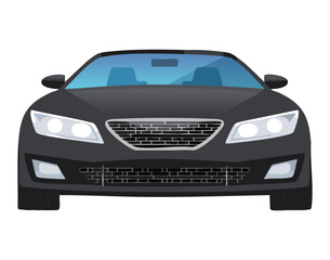 A stunning illustration of a black four-door sedan, representing powerful engineering and sophisticated design for everyday city commuting