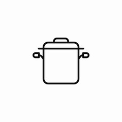 cooking pot dutch oven icon sign vector