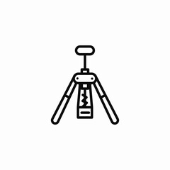 corkscrew wine opener icon sign vector