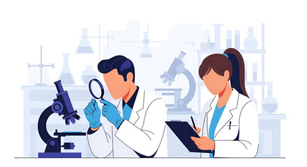 Scientists Collaborating in a Modern Laboratory