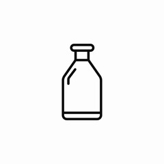 empty glass bottle icon sign vector