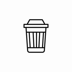 garbage bin icon icon sign vector