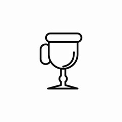irish coffee glass  icon sign vector