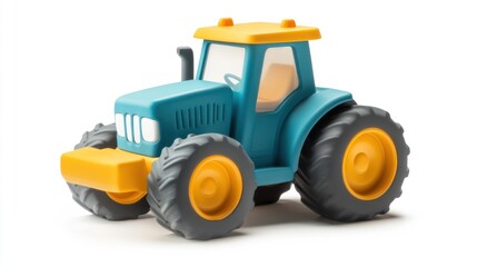Obraz premium Isolated toy tractor farm vehicle agriculture equipment