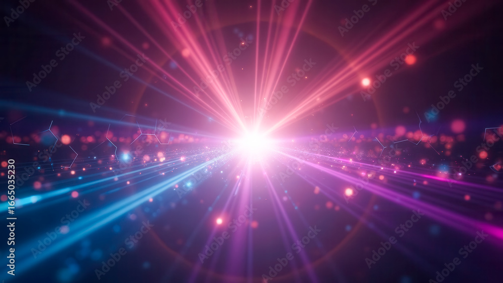 Poster vibrant light rays and abstract background for artistic visuals and graphic design projects
