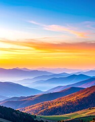 Obraz premium Majestic mountain range at sunrise (2)