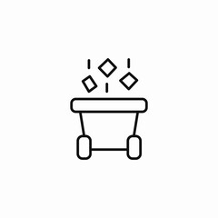 mining coal cart icon sign vector