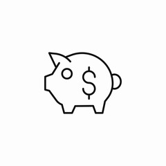 piggy bank dollar icon sign vector