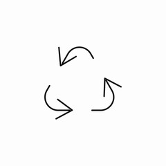 recycle arrows symbol icon sign vector